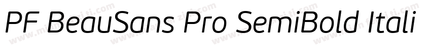 PF BeauSans Pro SemiBold Italic字体转换